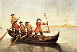 Pietro Longhi Duck Hunters on the Lagoon painting